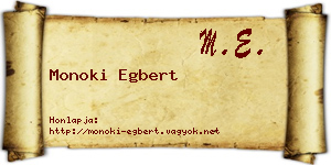 Monoki Egbert névjegykártya